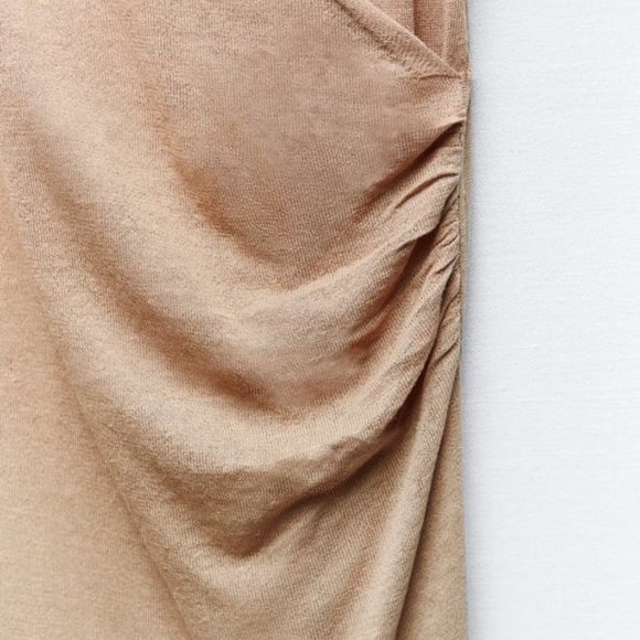 Zara Beige Midi Dress - Picture 7 of 7